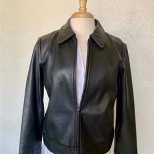 GAP Black Leather Jacket for Women